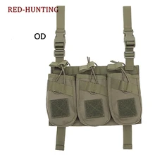 1000D нейлоновая Военная Пейнтбольная Экипировка Тактическая MOLLE Тройная открытая верхняя подсумок быстро AK AR M4 FAMAS Mag Pouch