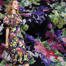 145 см набивная ткань праздничное платье шарф атласная ткань чеонгсам Пижама полиэфирный тканевый материал оптом ткань