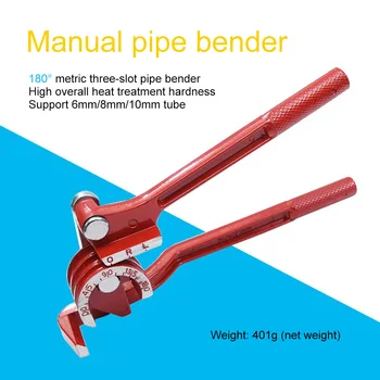 

3 In 1 180 degree 6mm / 8mm / 10mm Pipe Tube Bender / Copper Tube / Air Conditioning Tube Manual Elbow Tool Bending Machinery