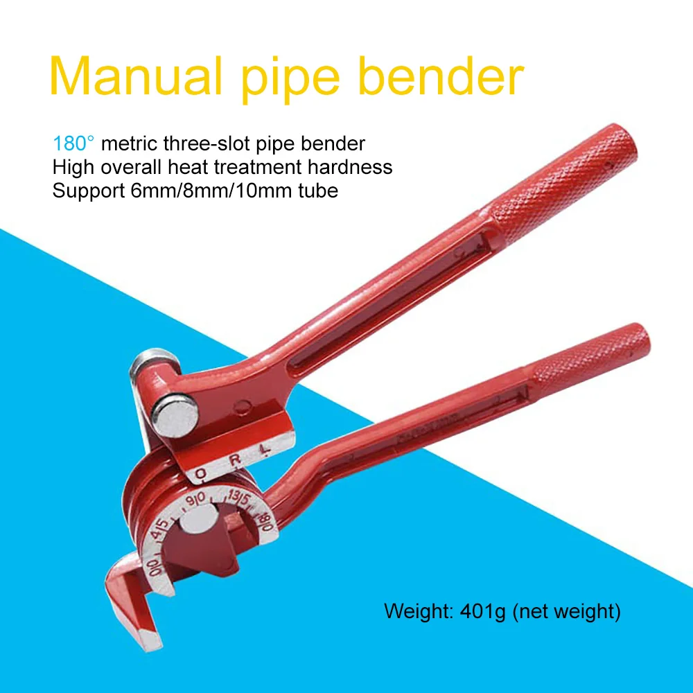 

3 In 1 180 degree Pipe Tube Bender / Copper Tube / Air Conditioning Tube Manual Elbow Tool 6mm / 8mm / 10mm Bending Machinery