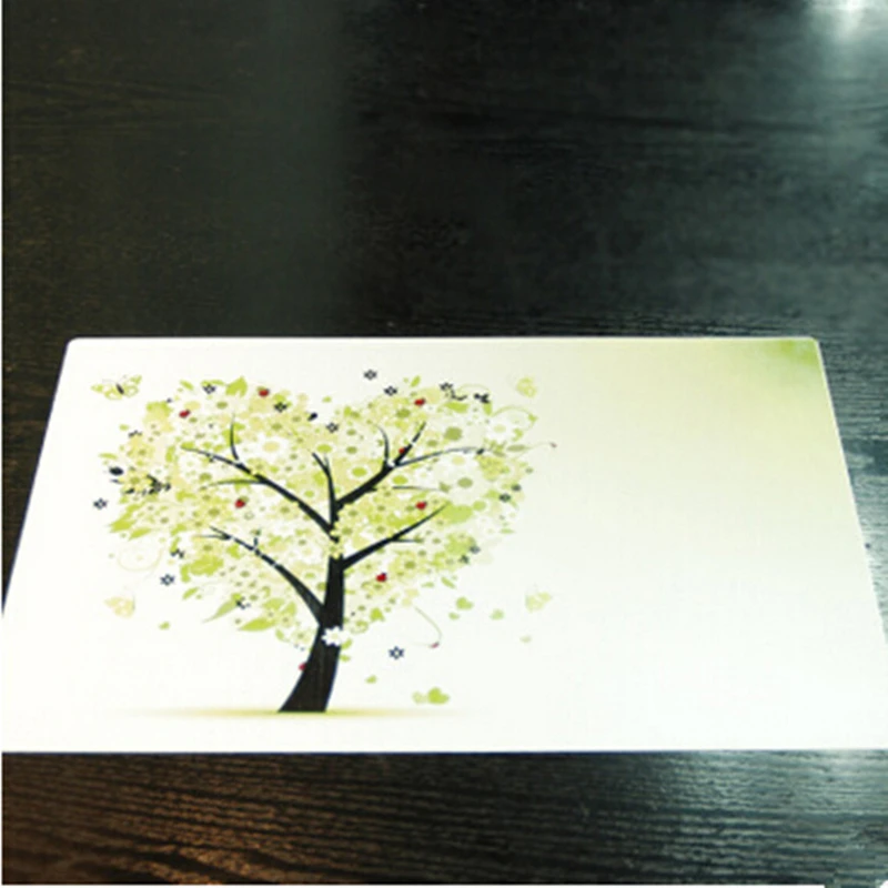 CFen A شجرة المطبوعة PVC طاولة طعام مكان الحصير للماء المطبخ الجدول حصيرة الحرفية لكأس عاء لوحة 2 قطعة