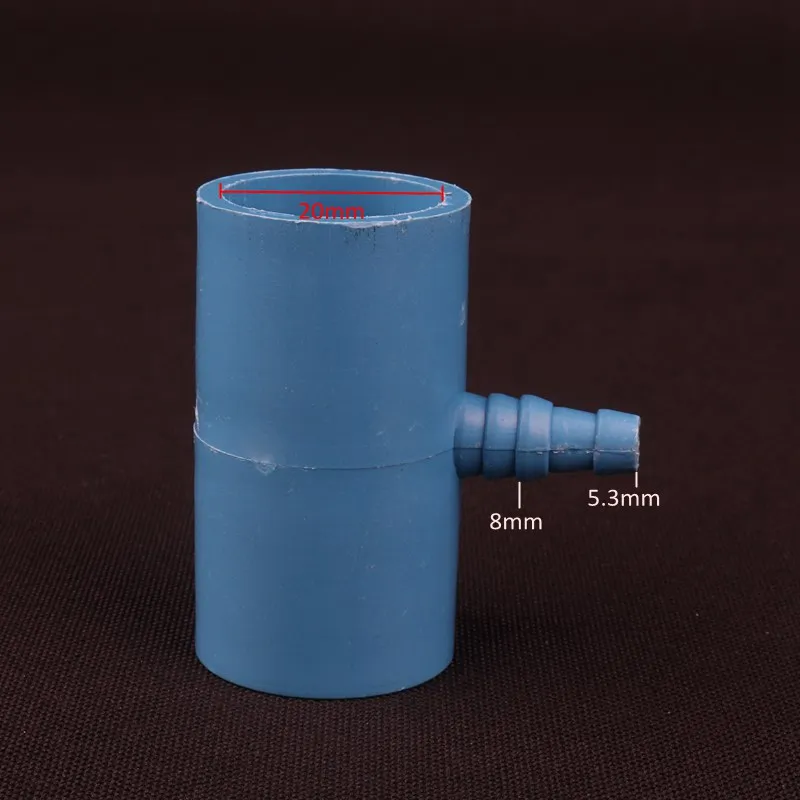 PVC Tuyau Raccord 8mm x 20mm OD Tube Adaptateur Tuyau Connecteur Bleu Kit 2