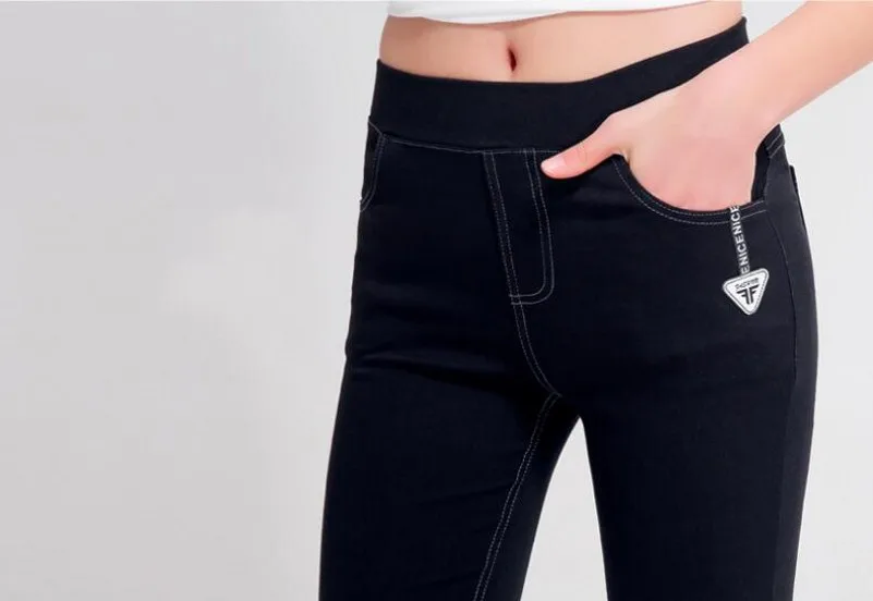 2018 Леггинсы высокого качества с высокой талией пуш-ап эластичные повседневные леггинсы фитнес для женщин сексуальные брюки черная одежда
