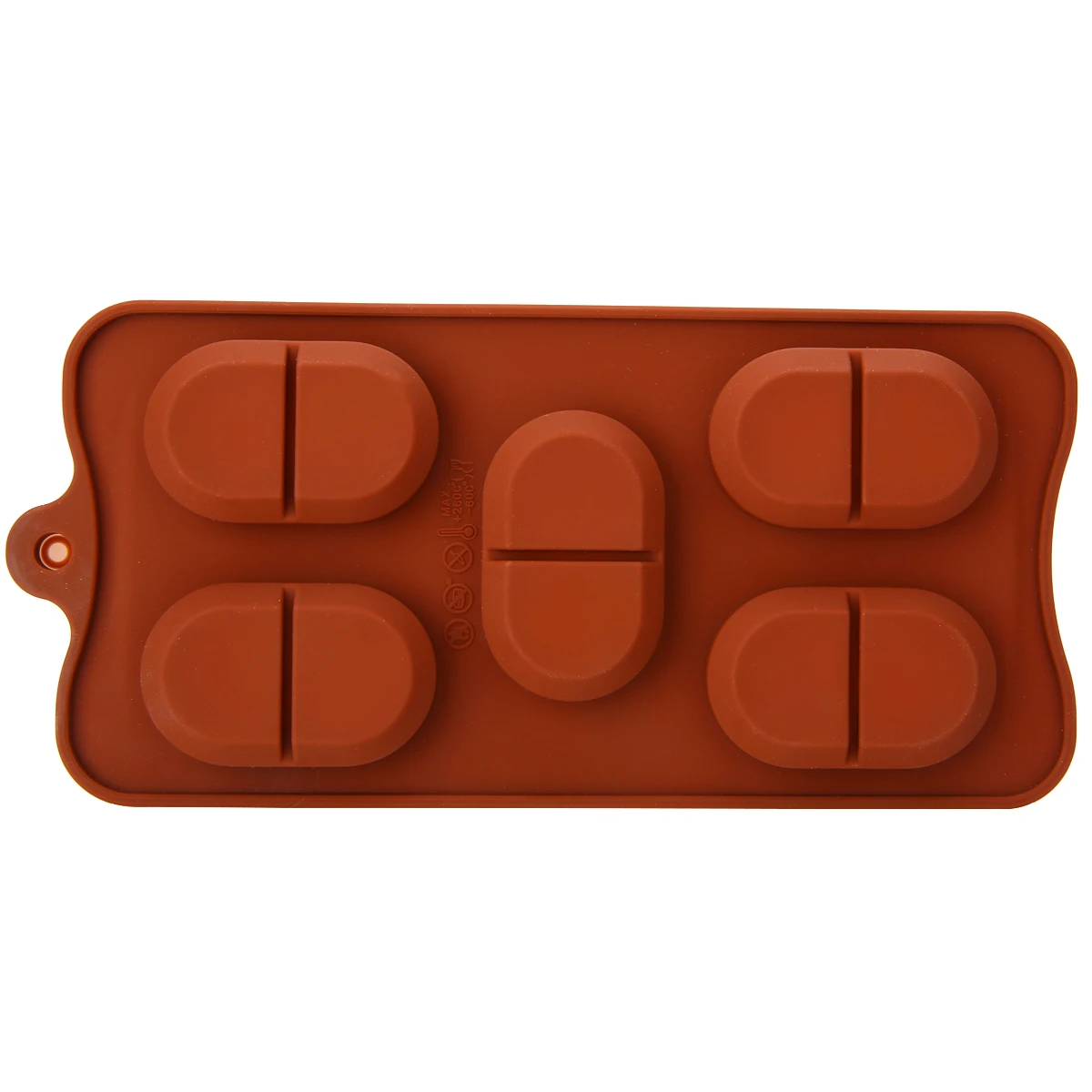 1Pc 5-Pill Shaped Silicone Mold Chocolate Making Mould Cute Ice Tray Fondant Molds