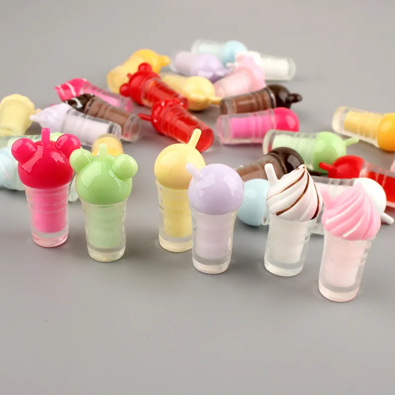 

10pc Milk Ice Cream Cups Funny DIY Accessories Decoration Figurine Dollhouse Decor Miniature Toy Craft Garden Fairy Ornament