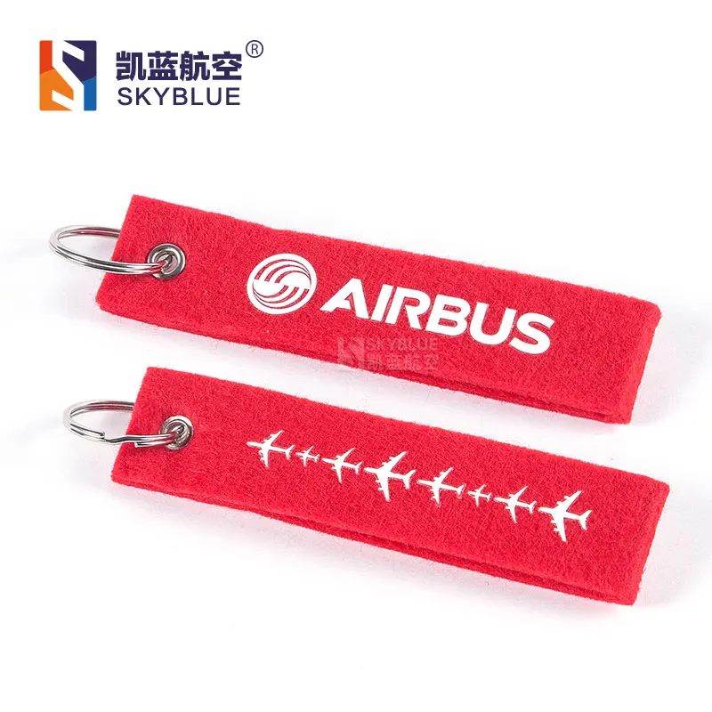 

Airbus Chian Red flannelet , Special Personal Bag Tag Gift for Pliot Flight Crew Aviation Lover