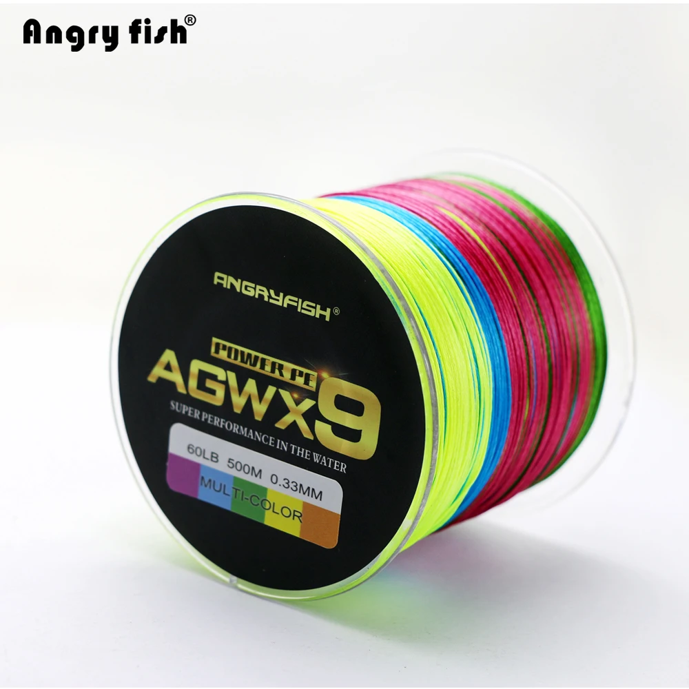 Buy Angryfish 500M 9 Strands Super Multicolor PE