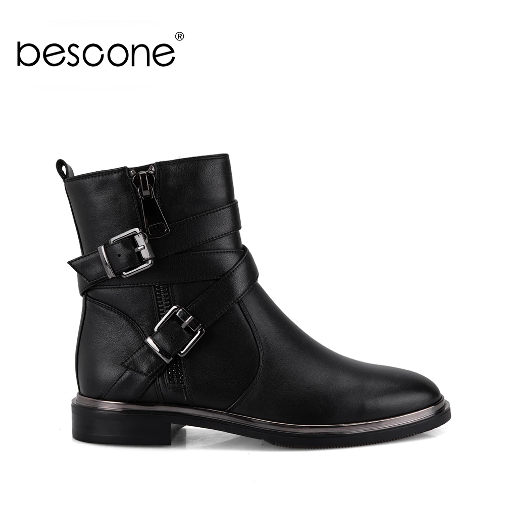 BESCONE New 2019 Autumn Woman Chelsea Ankle Boots Handmade Genuine Leather Round Toe Shoes Quality Buckle Square Heel Boots M2
BESCONE New 2019 Autumn Woman Chelsea Ankle Boots Handmade Genuine Leather Round Toe Shoes Quality Buckle Square Heel Boots M2