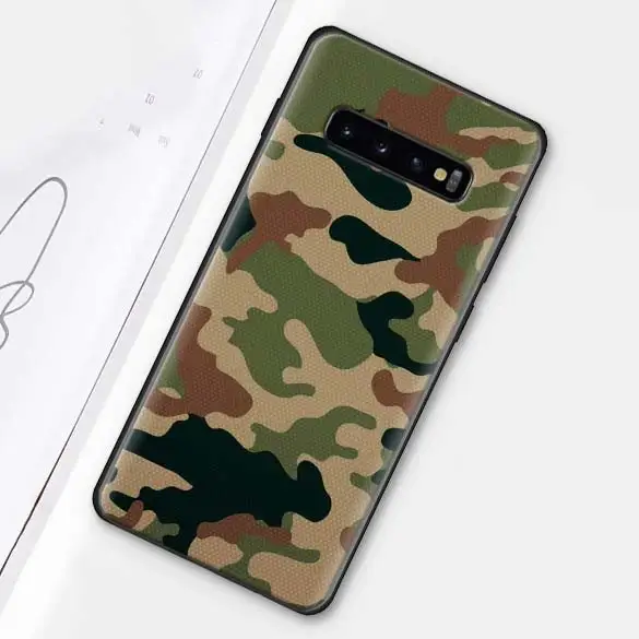 Камуфляжный военный армейский Черный силиконовый чехол для samsung Galaxy S10e S10 S8 S9 Plus S7 A40 A50 A70 Note 8 9 мягкий чехол - Цвет: 004