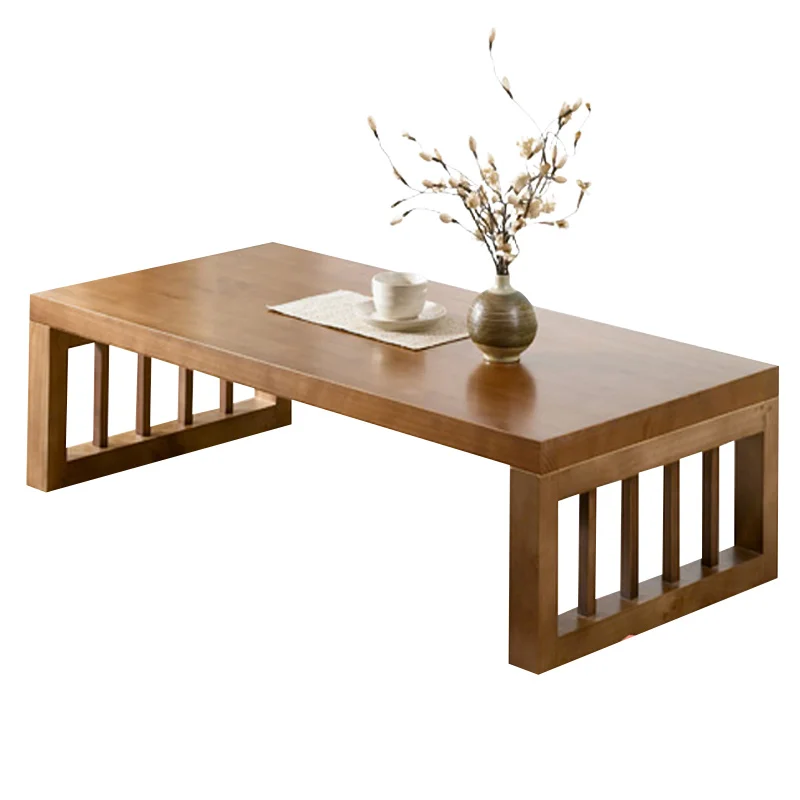 Foldable solid wood coffee table simple living room small apartment