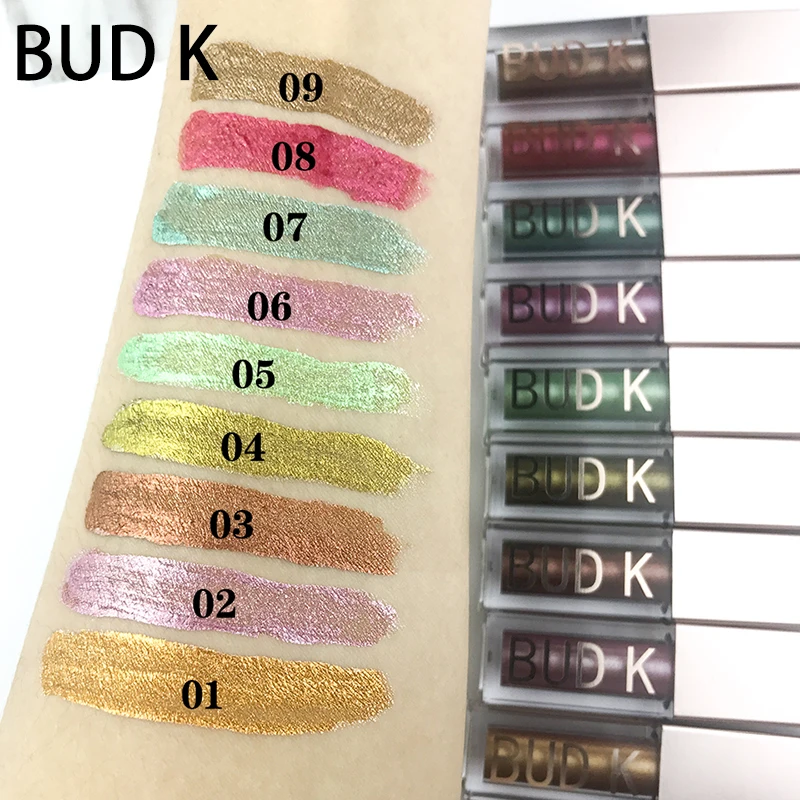 

BUD K Glitter & Glow Liquid Eye Shadow Long Lasting Waterproof Eyeshadow Pencil Pen Waterproof Shining Liquid Eyeshadow 9pcs/set