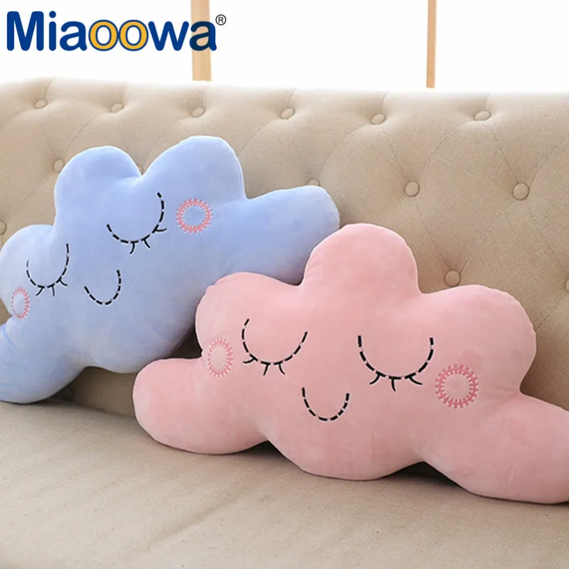 1 шт. 35*60 см Kawaii Cloud плюшевые мягкие набивные розовые синие красивые диванные