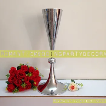 

Top-Sale 64cm / 25" Silver Wedding Flower vases Bling Table centerpiece Sparkling Road Leads Wedding Decoration 10PCS/LOT
