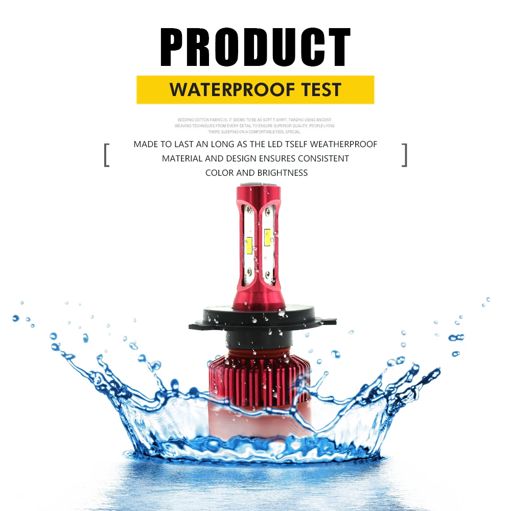 Modifygt S2R H4 led H7 H8/H9/H11 led H1 H3 9006 COB Car LED Headlight 80W 8000LM 6000K Auto car styling Led Car Lights 12v 24v