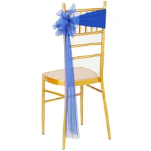 Новые эластичные стулья пояса noeud шезлонги лайкра mariage Королевский синий ленты для свадебных стульев