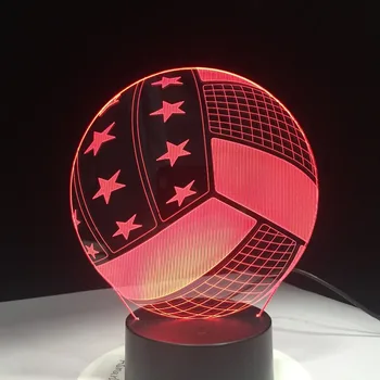 

3D LED Night Light Volleyball with 7 Colors Night Light USB LED Lighting Decor luminaria Children Table Kids Sports Toy Gift
