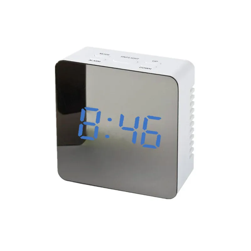 LED Clock Digital Table Alarm Clocks Electronic Mirror Temperature Snooze Large Display Home Decor Desk LED Alarm Watch