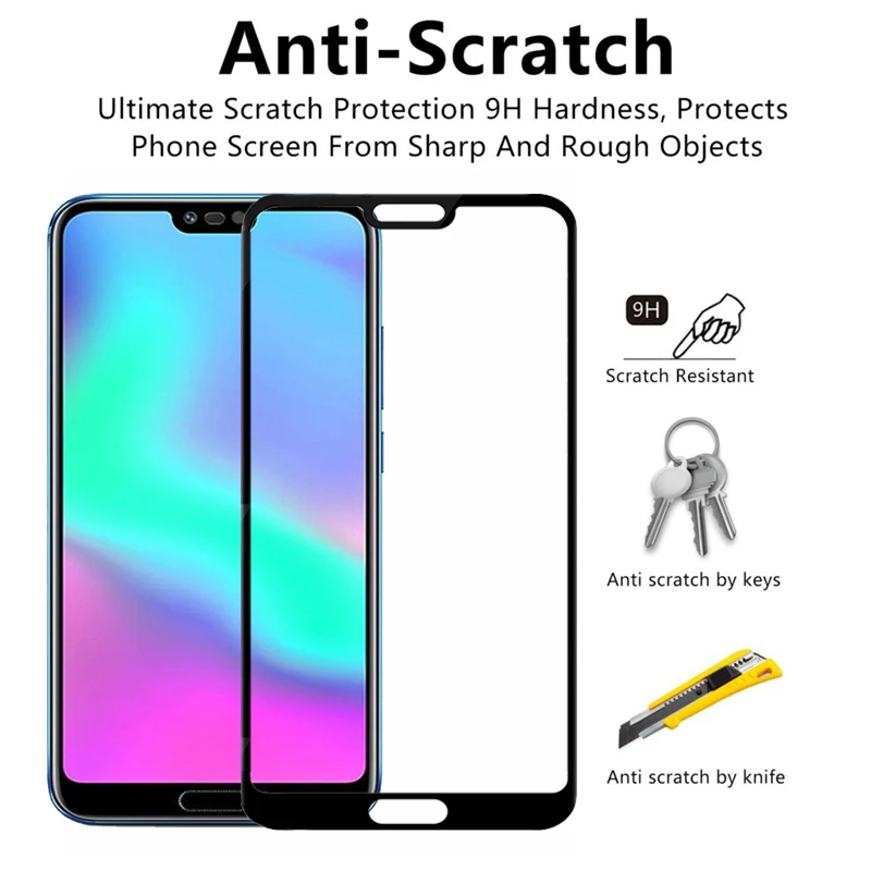 Защитное стекло для Honor 9 Lite 10 Play защита экрана 3D закаленное Huawei V10 пленка с полным