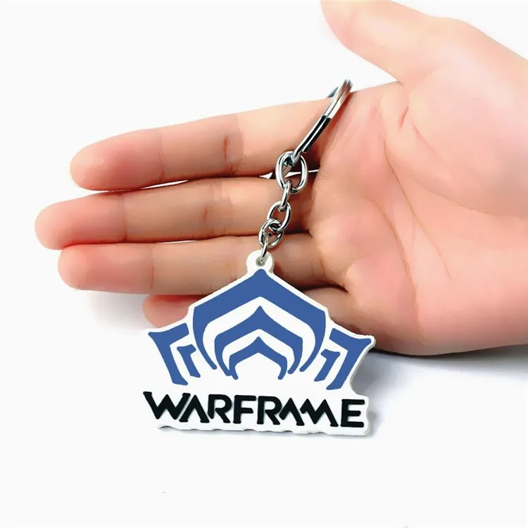 SamYeung Новинка Bijoux Warframe брелки для ключей для мужчин и женщин белые стельки синие, силикагель брелок крепление Porte Clef ручной работы подарок