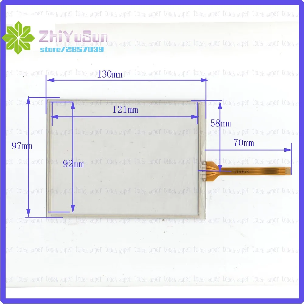 ZhiYuSun 5.7 Cali 4 Przewodowy Rezystancyjny Ekran Dotykowy Panel Digitizer szkło 130mm * 97mm dla GPS samochodów dotykowy szkła 130*97