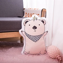 Bib bear Плюшевая подушка с мультяшными животными для маленьких детей, удобная детская кроватка, Декор, реквизит, печать, Подушка для кормления Фламинго Единорог - Color: Bib bear