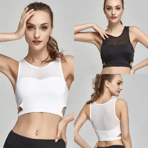 

Hirigin Women Yoga Paded Vest 2017 Sexy Womens Seamless Sports Push Up Bra Crop Top Vest Comfort Stretch Workout Bras