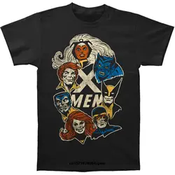 Забавная Футболка мужская новинка футболка X-Men Faces футболка 2018 Новый Чистый хлопок с короткими рукавами хип-хоп модная мужская футболка