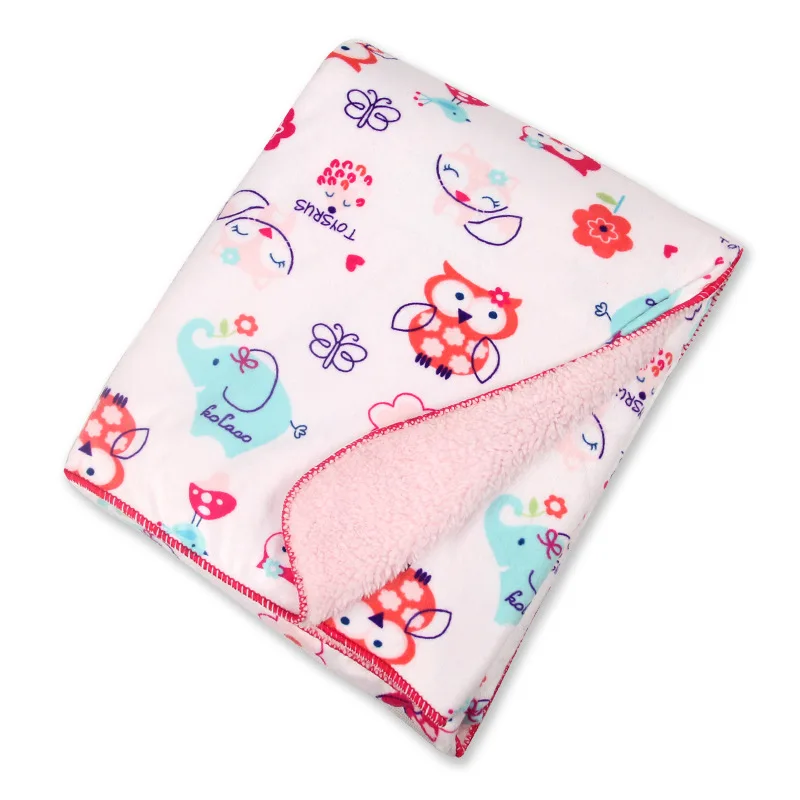 Плюшевое детское одеяло для новорожденных пеленок, коляска, супер мягкое ворсовое одеяло, животное, Манта, постельное белье для новорожденных малышей, одеяло