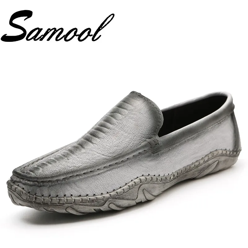 

New Spring Autumn Men Loafers Breathable Leather Shoes for Man Driving Shoes Moccasins Business Boat Top Men's Shoes 38-43 Gx5