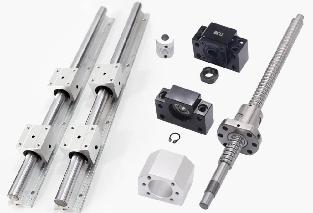 

1pcs SFU1605 ball screw -L 1400mm +2pcs linear guide rail SBR16 -L 1400mm +4pcs SBR16UU +1set BF/BF12+ coupler