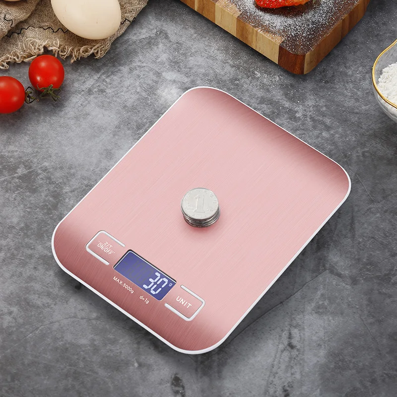 

Electronic Kitchen Scales balance 5Kg/10Kg Cooking Measure Tools High Accurate Food Baking Scale stainless steel weight scale