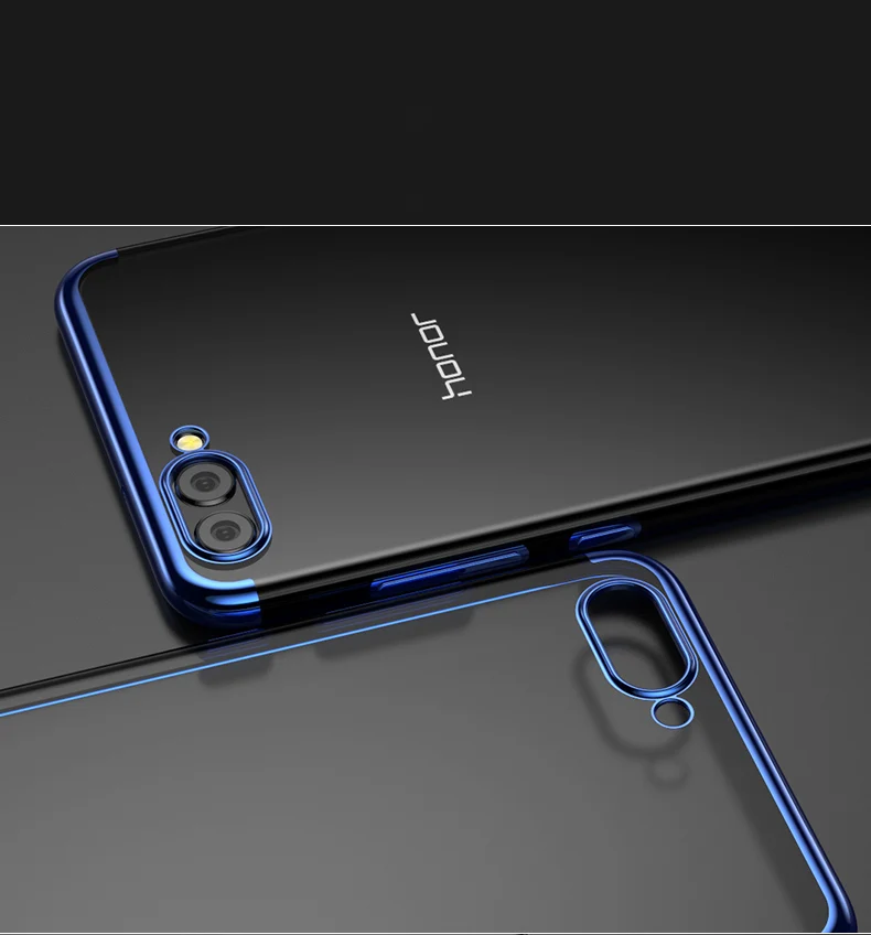 Для huawei honor V10 10 чехол мягкий прозрачный покрытие Задняя накладка чехла из ТПУ для