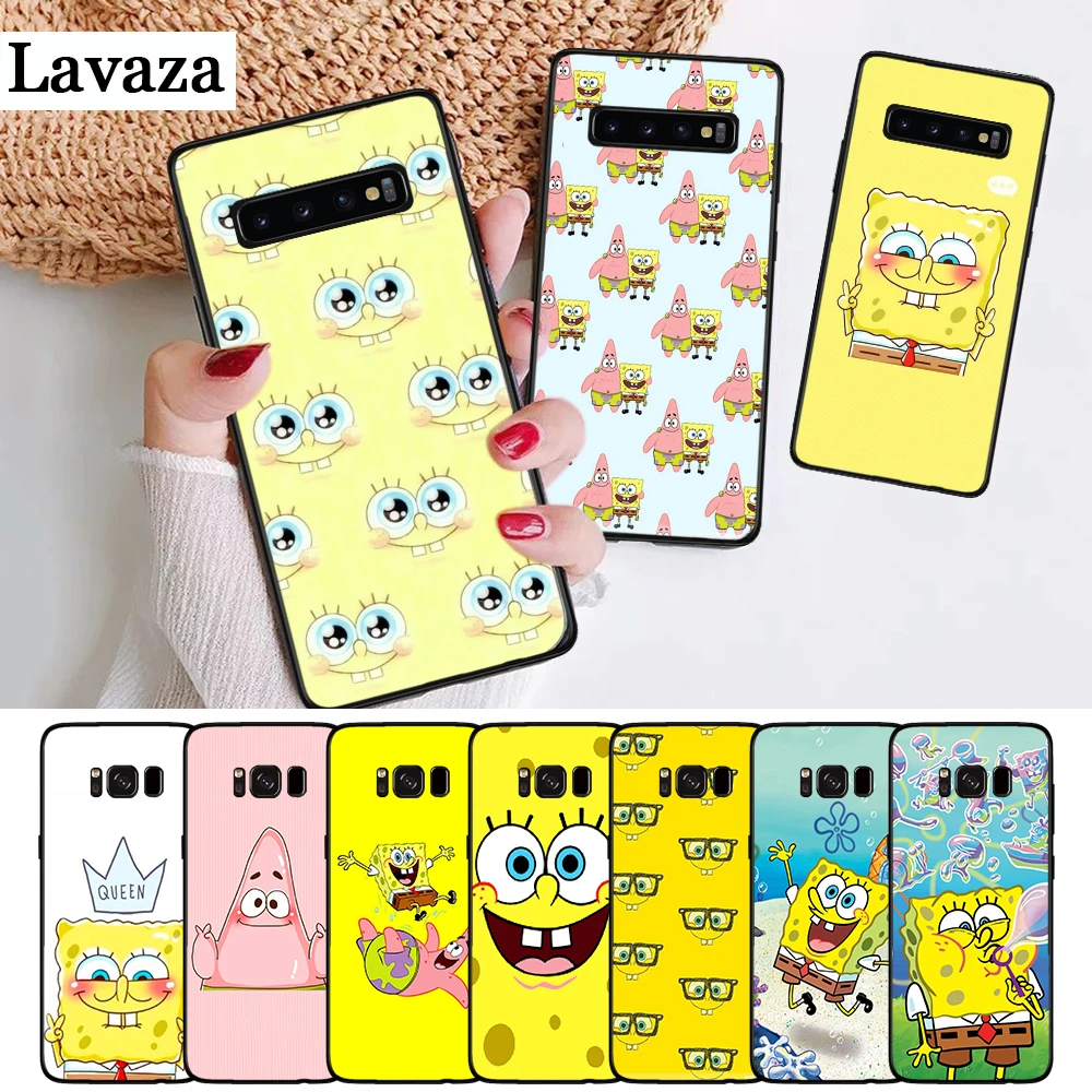 

Lavaza Square Pants Sponge Bob Pattern Silicone Case for Samsung S6 Edge S7 S8 Plus S9 S10 S10e Note 8 9 M10 M20 M30