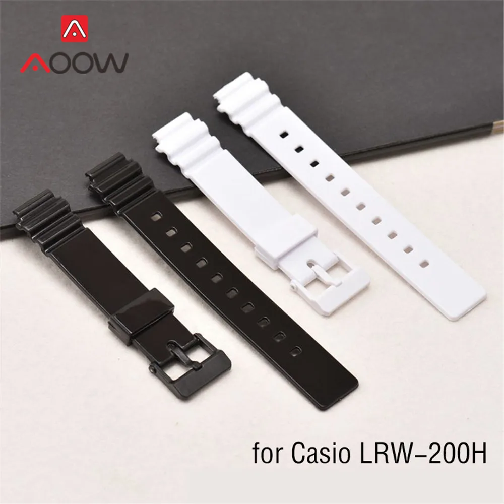 Резиновый ремешок для часов Casio LRW 200H женский спортивный водонепроницаемый