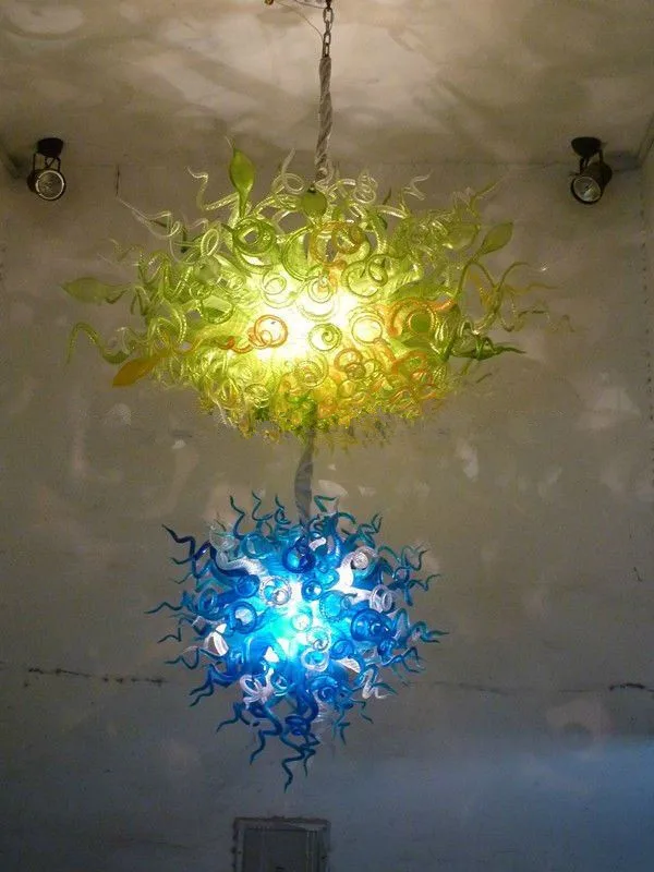 Двойной предназначен ручной работы взорван муранского Стекло светодиодные лампы Современные Книги по искусству-деко Люстра для Гостиная