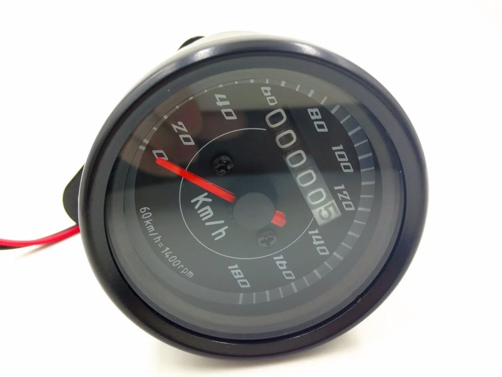 

Black LED Motorcycle Odometer KMH Speedometer Gauge Cafe Racer Old School VT VTX