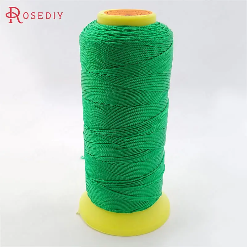 0,3 мм 0,5 мм 0,7 мм 0,9 мм 1 рулон полиэфирных нитей для изготовления бусин нитки для шитья ювелирных аксессуаров фурнитура - Цвет: Green