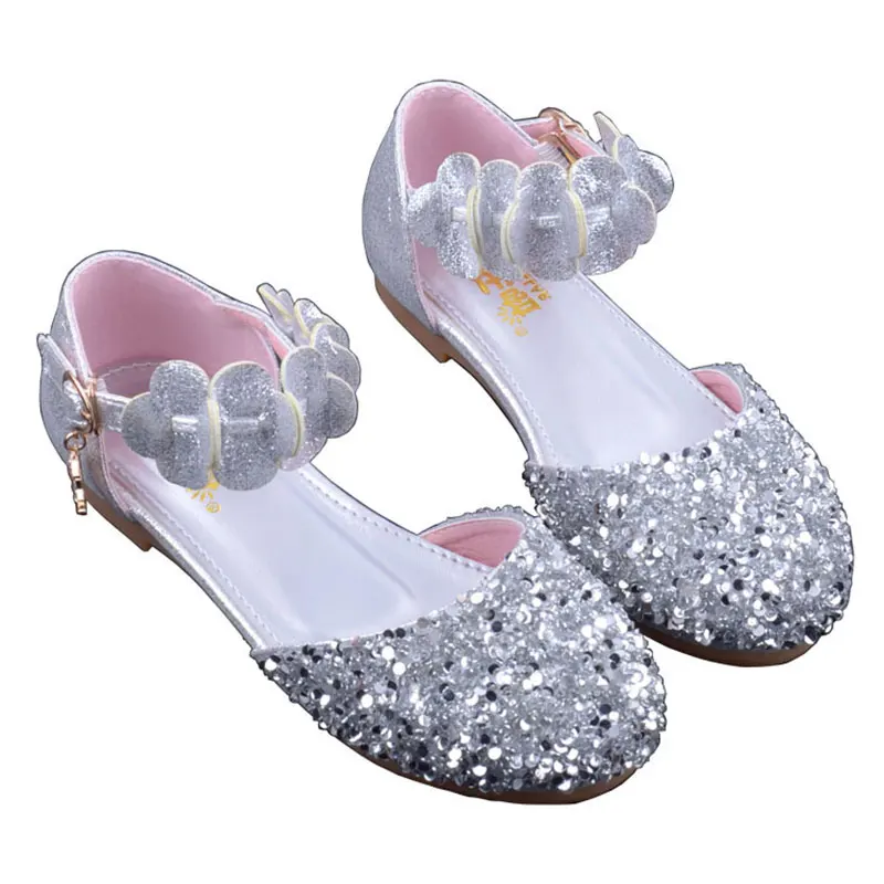 flat silver dress shoes