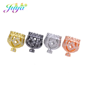 

Juya DIY Women's Jewelry Findings Hand made Crown Bead Caps Accessories For Needlework Earrings Necklace Tassels Jewelry Making