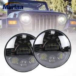 Marlaa 2 шт. для Jeep Wrangler проектор светодиодный фар 7 дюймов светодиодный шарика фары DRL Hi/Lo луч Fit JK TJ FJ Cruiser Hummer H1 H2