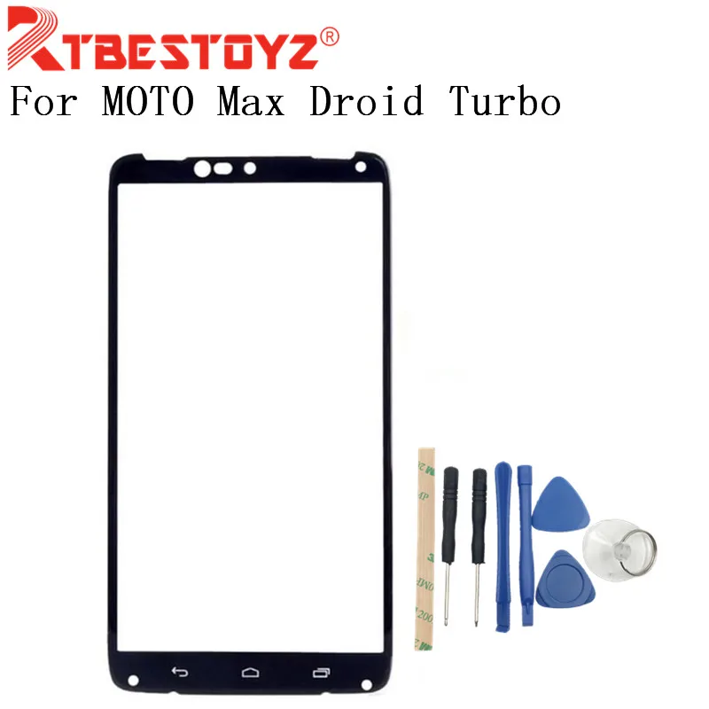 

RTBESTOYZ Original For Motorola For MOTO Max Droid Turbo XT1254 XT1225 Front Outer Glass Top Lens Touch Screen Panel+tools