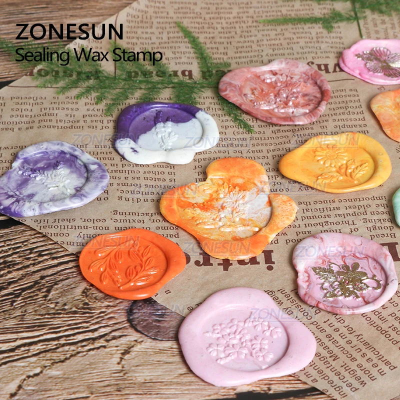 ZONESUN специальная печать штамп с деревянной ручкой для упаковки подарков