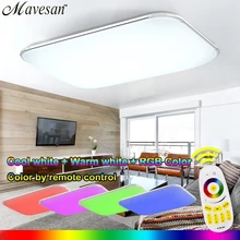 NEW Modern LED Ceiling Light With 2.4G RF Remote Group Controlled Dimmable Color Changing Lamp For Livingroom Bedroom