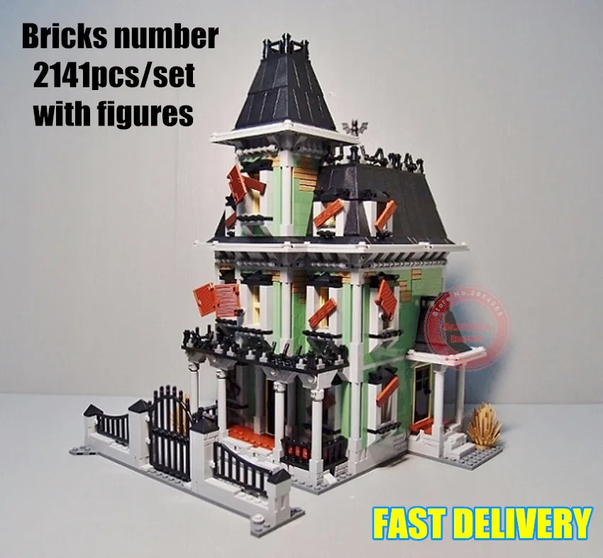 

New Monster toys fighter haunted house fit legoings city creator figure Model set Building Bricks Blocks Kits 10228 kid diy Gift