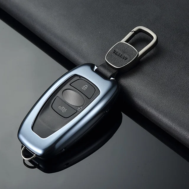 Высокое качество Элитный алюминиевый сплав ключеник автомобильный чехол для ключа мешок для хранения протектор для Subaru XV BRZ Forester Outback Наследие - Название цвета: 02