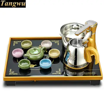 

Automatic upper water electric kettle tea set, home electromagnetic stove table tray