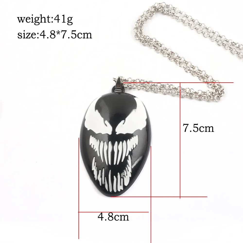 Marvel Super Hero Venom белая маска брелок для мужчин и женщин подвеска человек паук