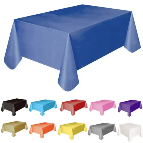 

Fashion Atmospheric Solid Color Tablecloth Plastic Table Cover 137x138cm Rectangle Party Theme Linen New