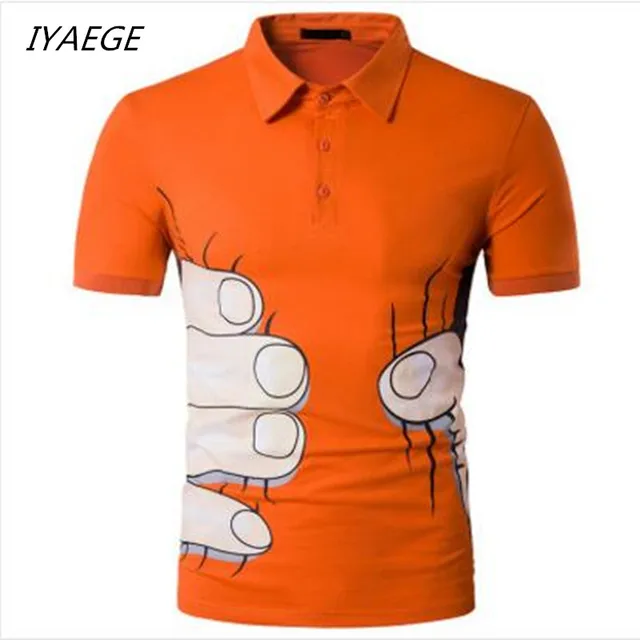 Buy Summer Men Polo Shirt Brands Funny Printed Casual