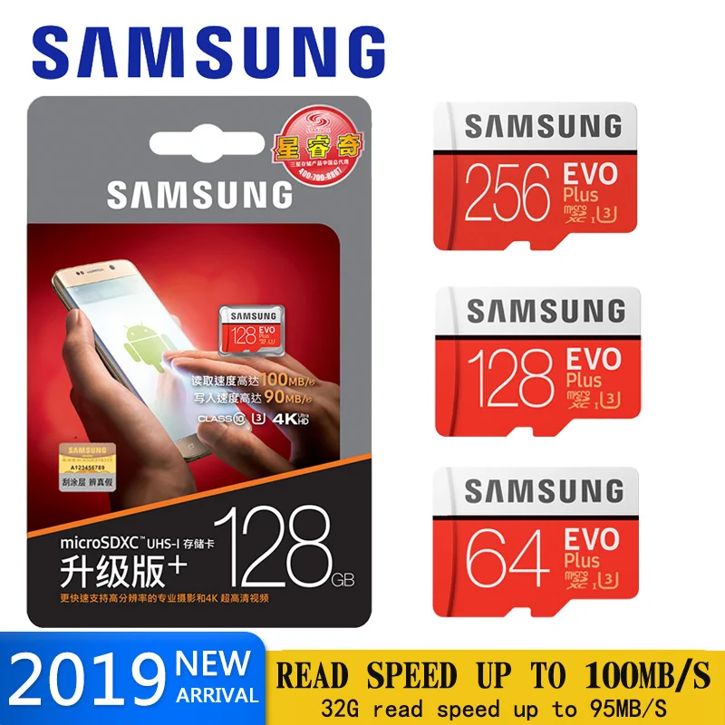 Карта памяти SAMSUNG micro sd 64 ГБ EVO + U3 128 256 512 Class10 Micro SD карта 32 microSD TF для телефона с